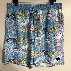 NEFF Unicorn Popsicles Hotdogs Pool Swim Trunks Men’s Size 2XL Waist Boardshorts